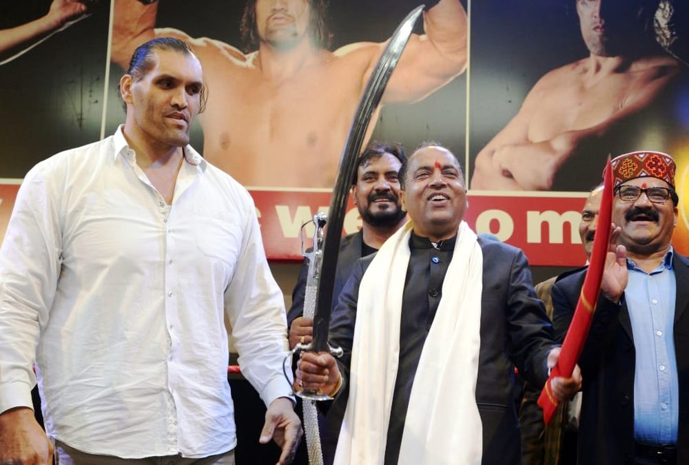Himachal Pradesh CM and sports minister in Khali Academy