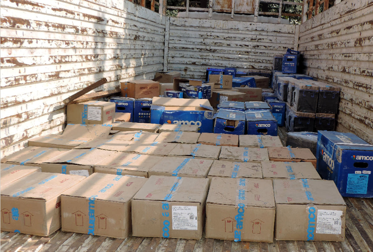 this robber looted Batteries