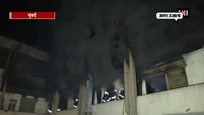 Fire broke out at shanty industrial area in mulund of mumbai