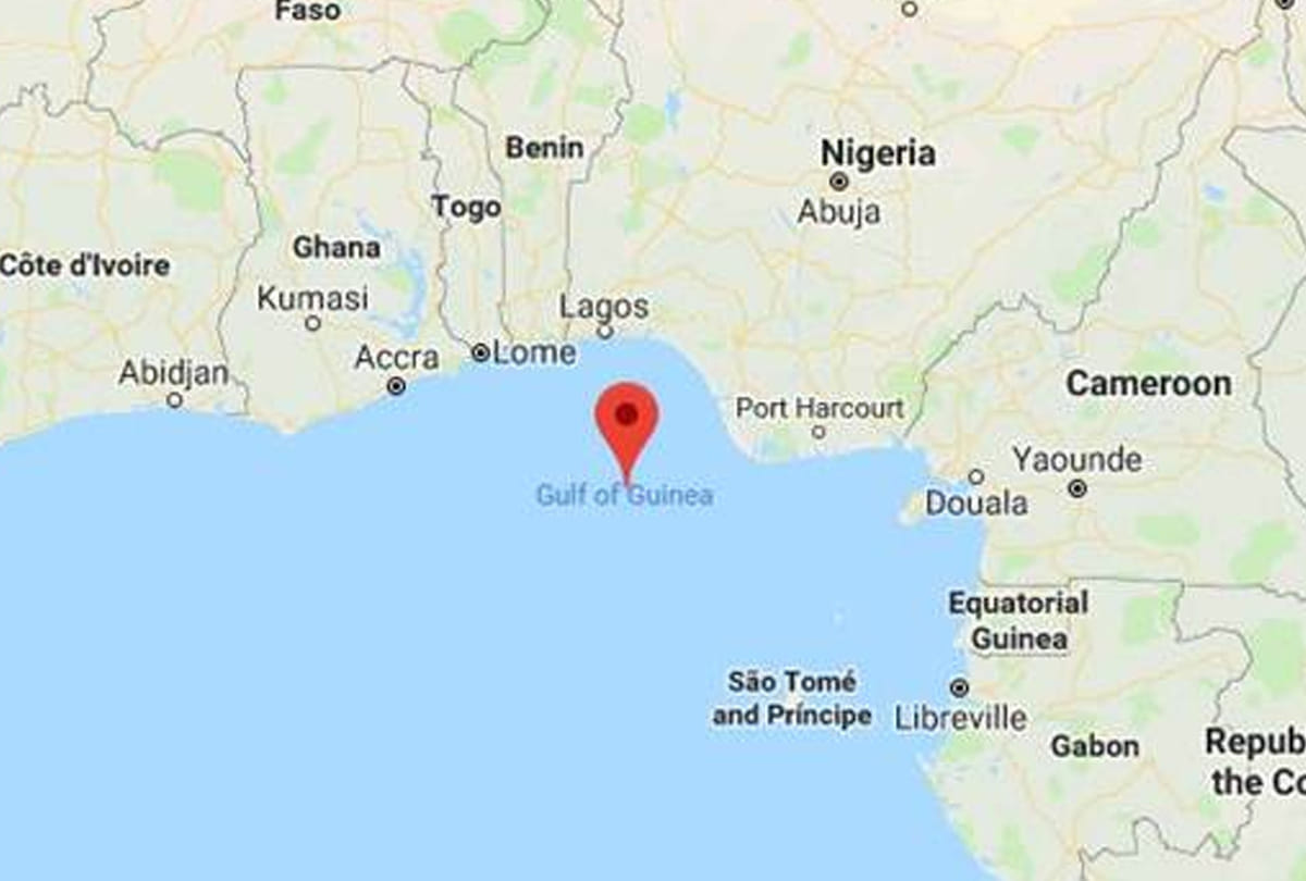 twenty two indians merchant ship missing in west Africas gulf of guinea 