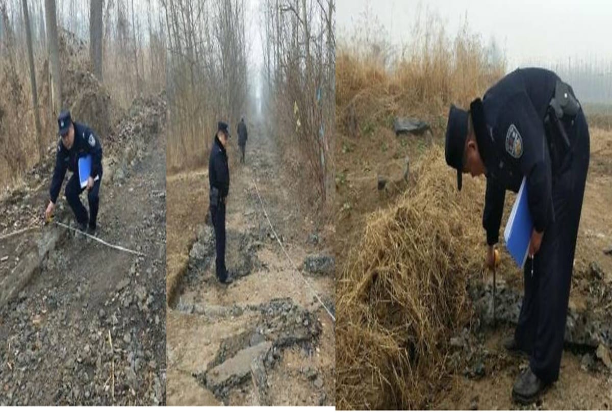 unique theft in china thieve steals and sell 800 meter road