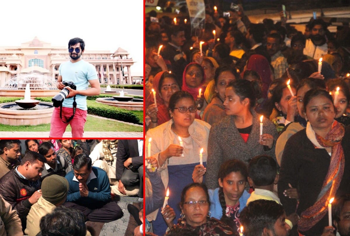 kejriwal reached to meet ankit saxena family