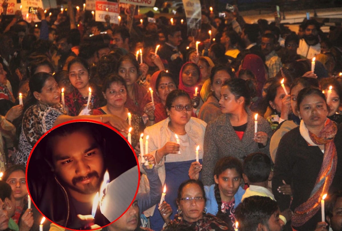 ankit honor killing : candle march held at raghuveer nagar