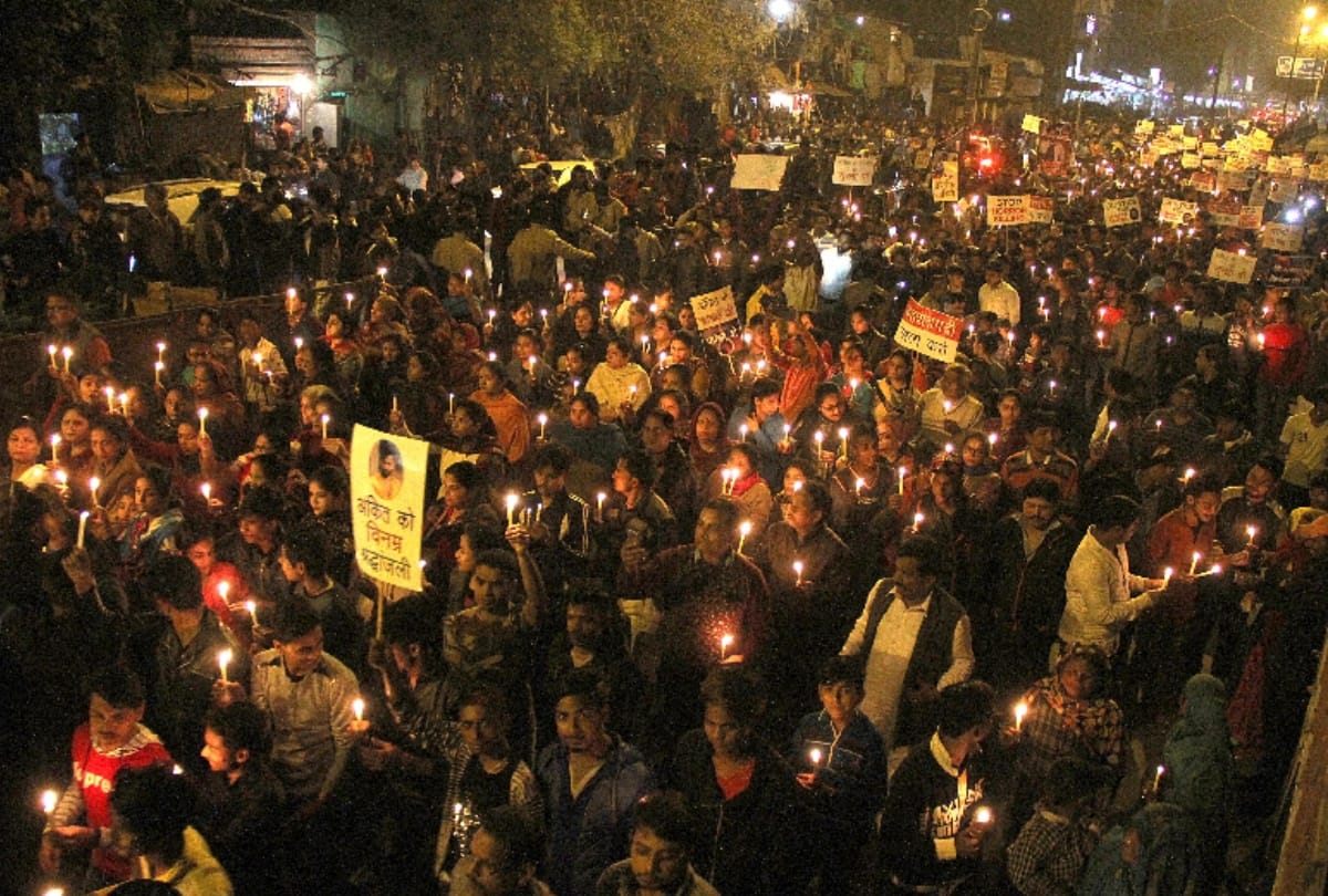 ankit honor killing : candle march held at raghuveer nagar