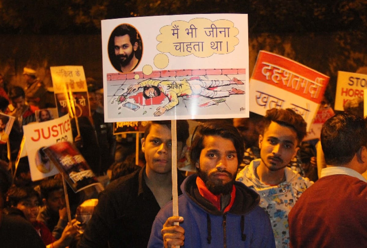 ankit honor killing : candle march held at raghuveer nagar