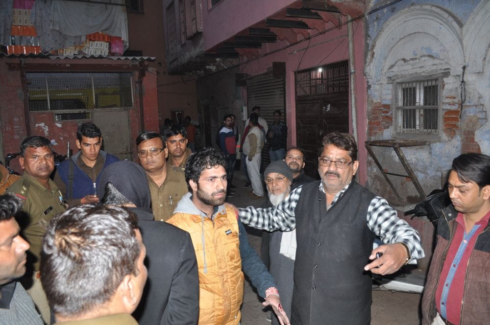 stone thrown and firing in agra city 