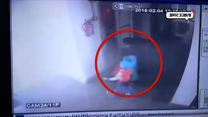 mentally challenged woman jump on 11th flour with son in kanpur 