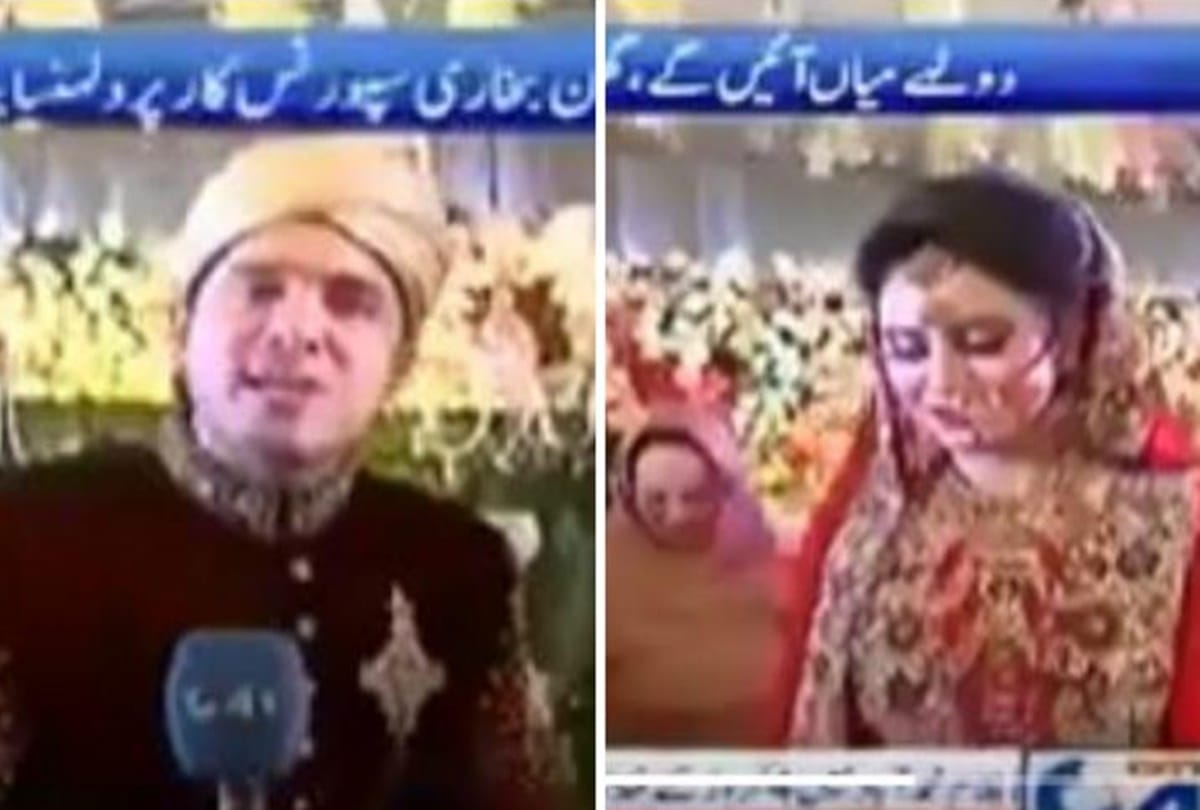 pakistani journalist live reporting from his own wedding ceremony