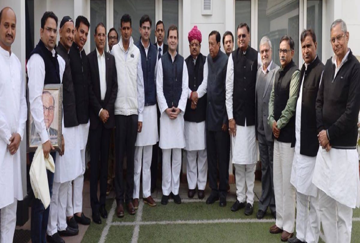 Rajasthan bypolls : Congress candidate meet with sonia and rahul gandhi