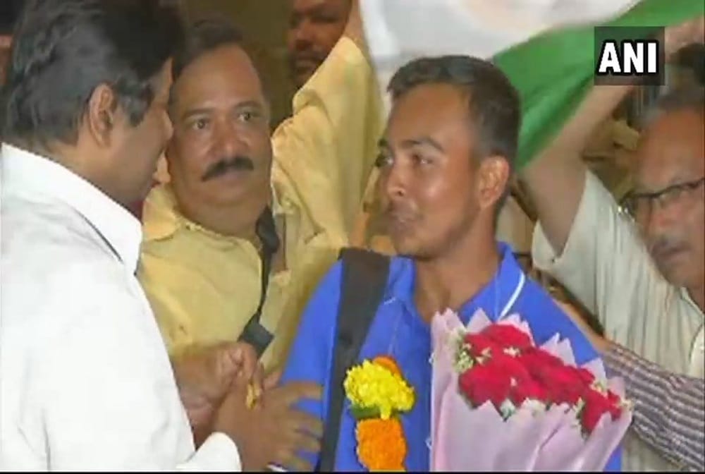 Indian U-19 cricket team players arrive at Mumbai Airport after winning the U-19 World Cup title
