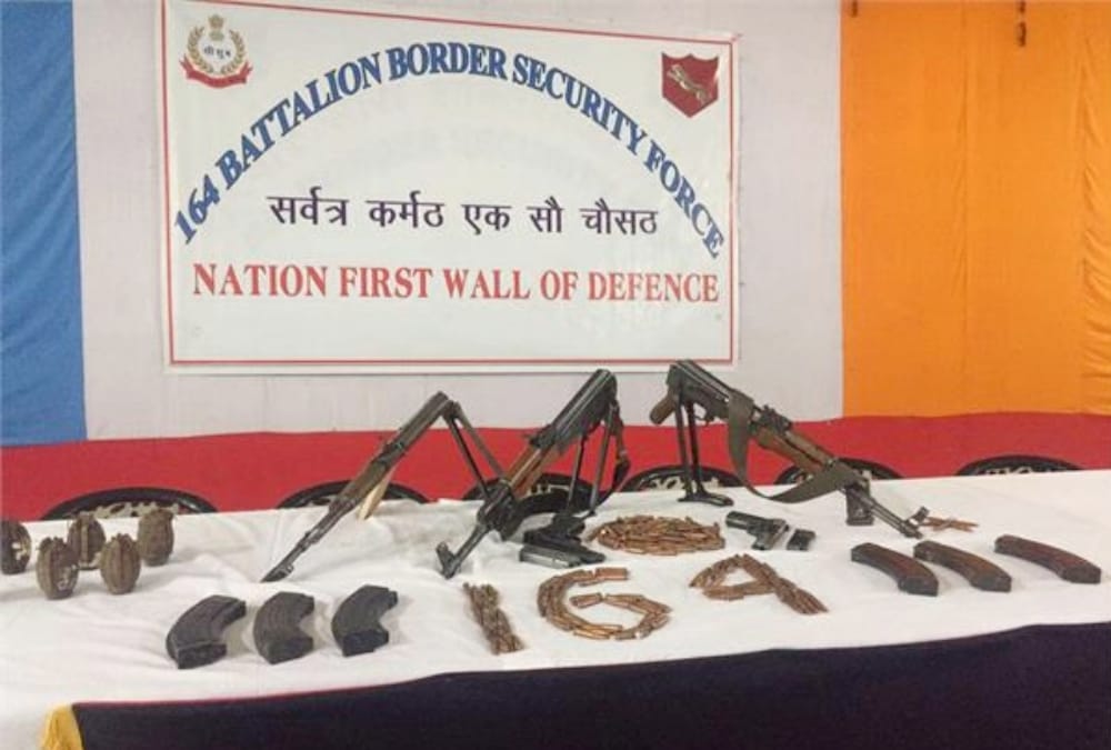 BSF recovers cache of arms near India-Pakistan border in Punjab's Gurdaspur