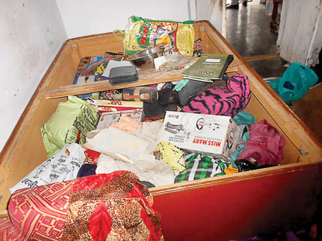 Dacoit locked in a police line in the house