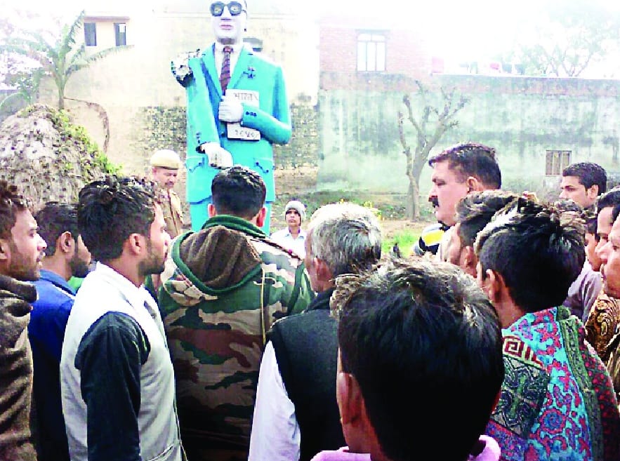 Ambedkar statue damaged in Gangdaspur