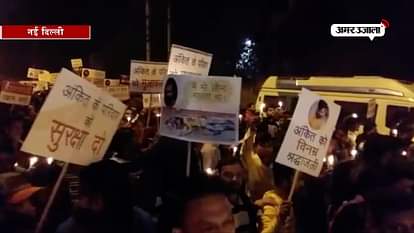 Candle march in delhi for justice in Ankit murder case 
