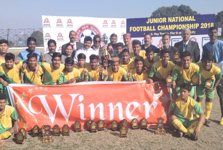 jharkhand team won dr. bc rai national football trophy