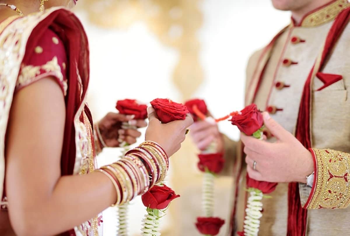 Unique marriage three bride barat reach to groom house