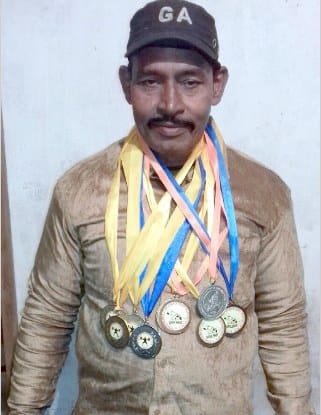 five gold, two silver in power lifting