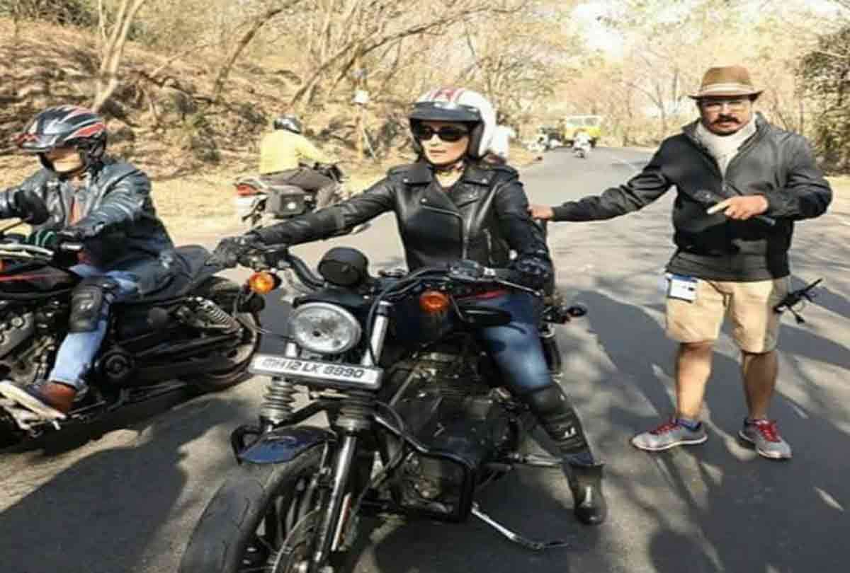 madhuri dixit viral photos as bike rider this is the reason