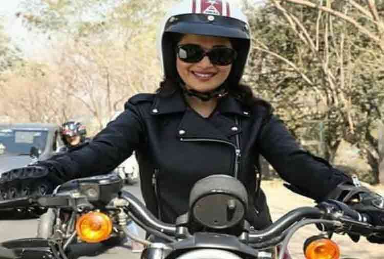 madhuri dixit viral photos as bike rider this is the reason