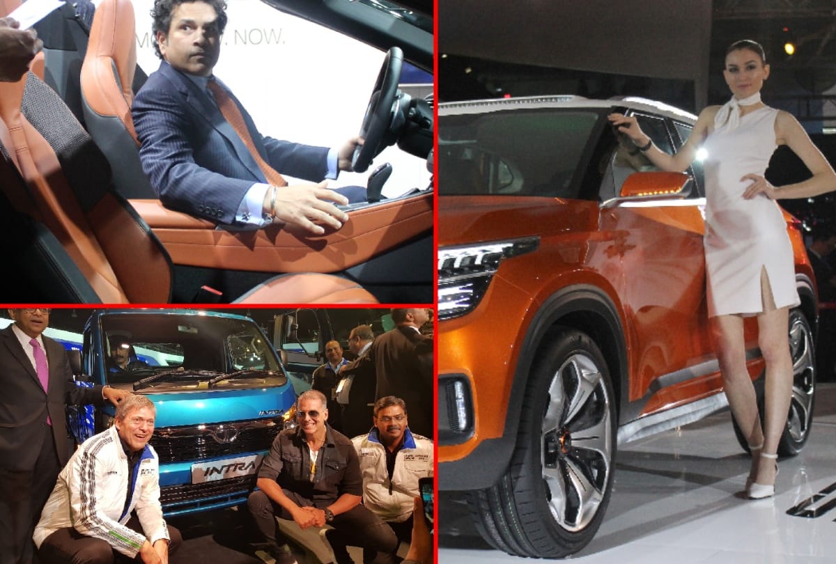 sachin tendulkar and akshay kumar reached auto expo 2018