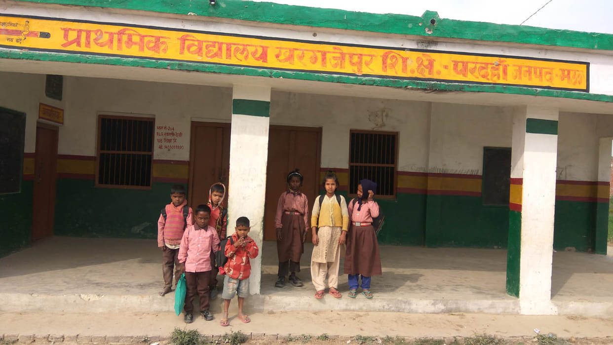Students returning from school without opening