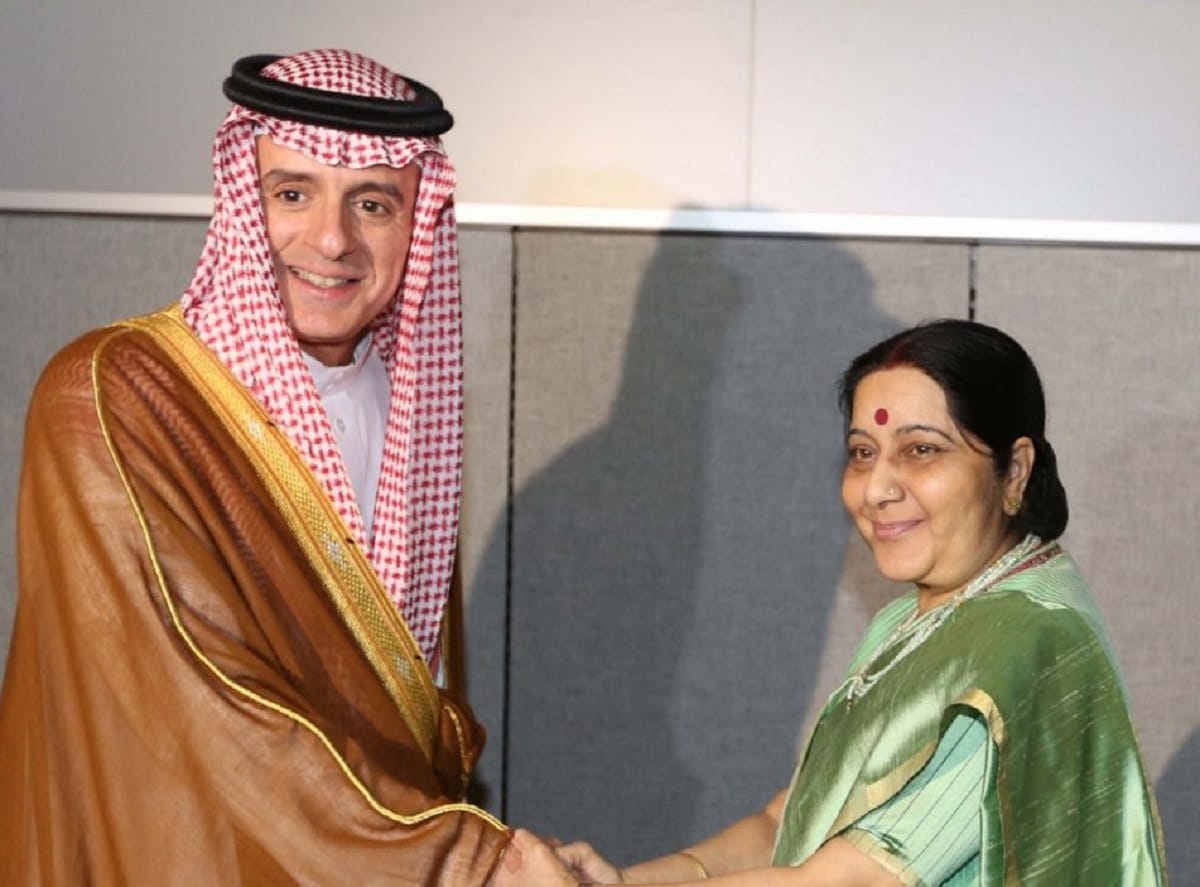sushma swaraj meets Saudi Arabia Minister of Foreign Affairs