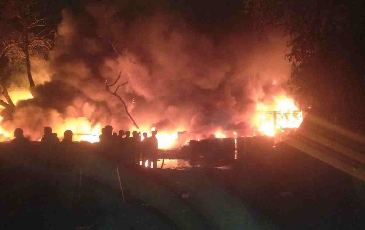Fire broke out at a garment factory in Delhi