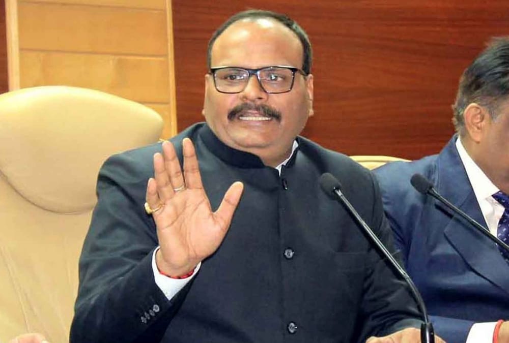 UP minister Brajesh Pathak meets to Kamlesh Tiwari' family.
