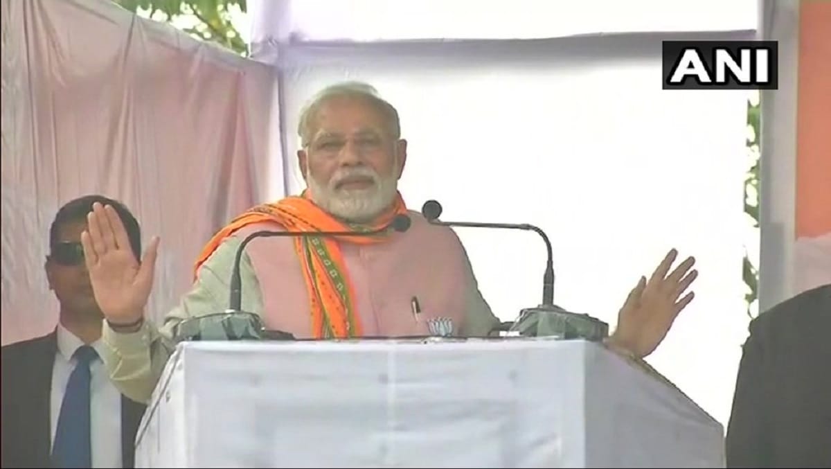 pm narendra modi addressing rally in tripura