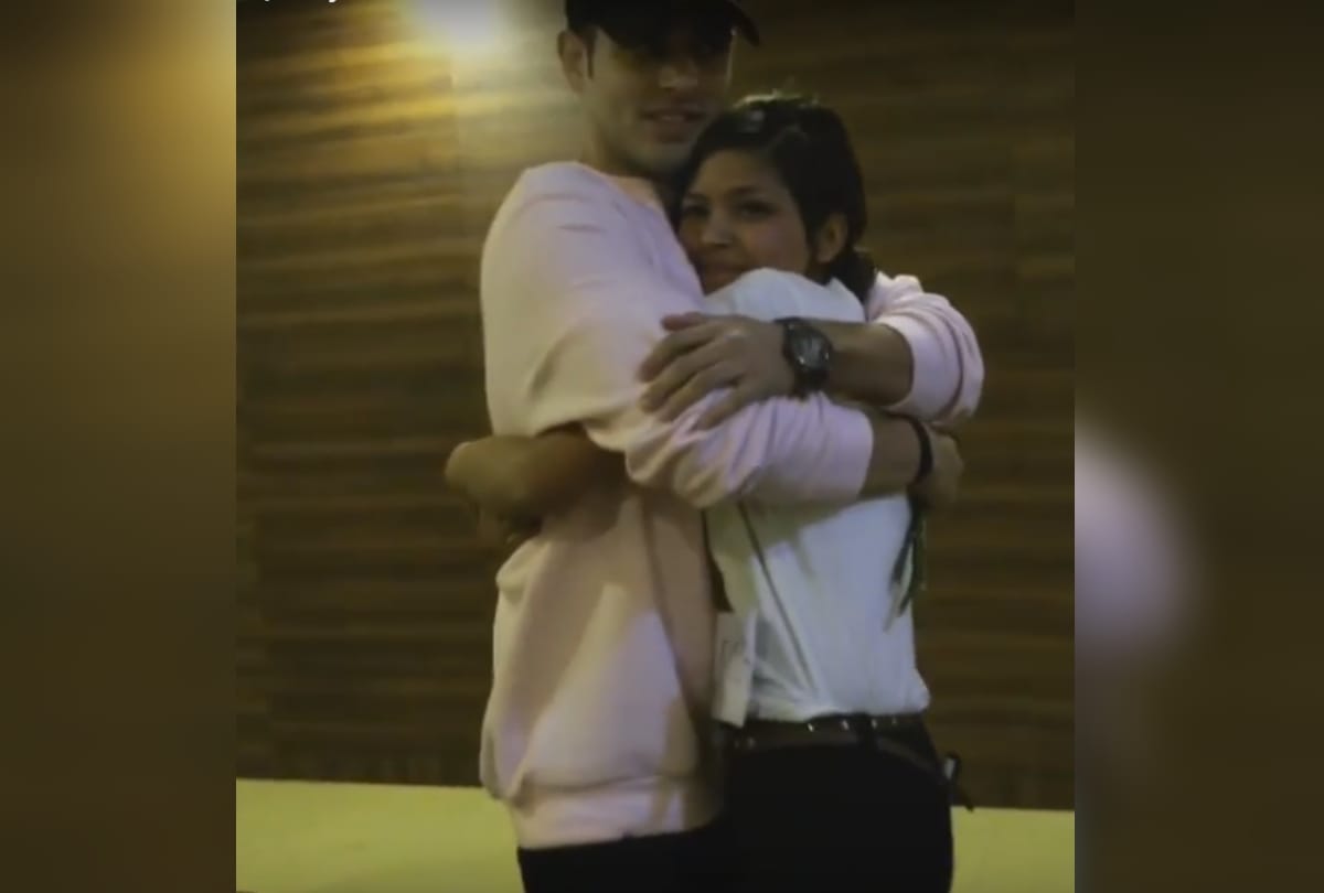 Big boss11 contestant priyank sharmas fan did something that he hugs her with tears 