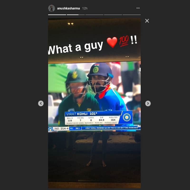 Anushka Sharma shares another Instagram story after Virat Kohli record 34th ODI century