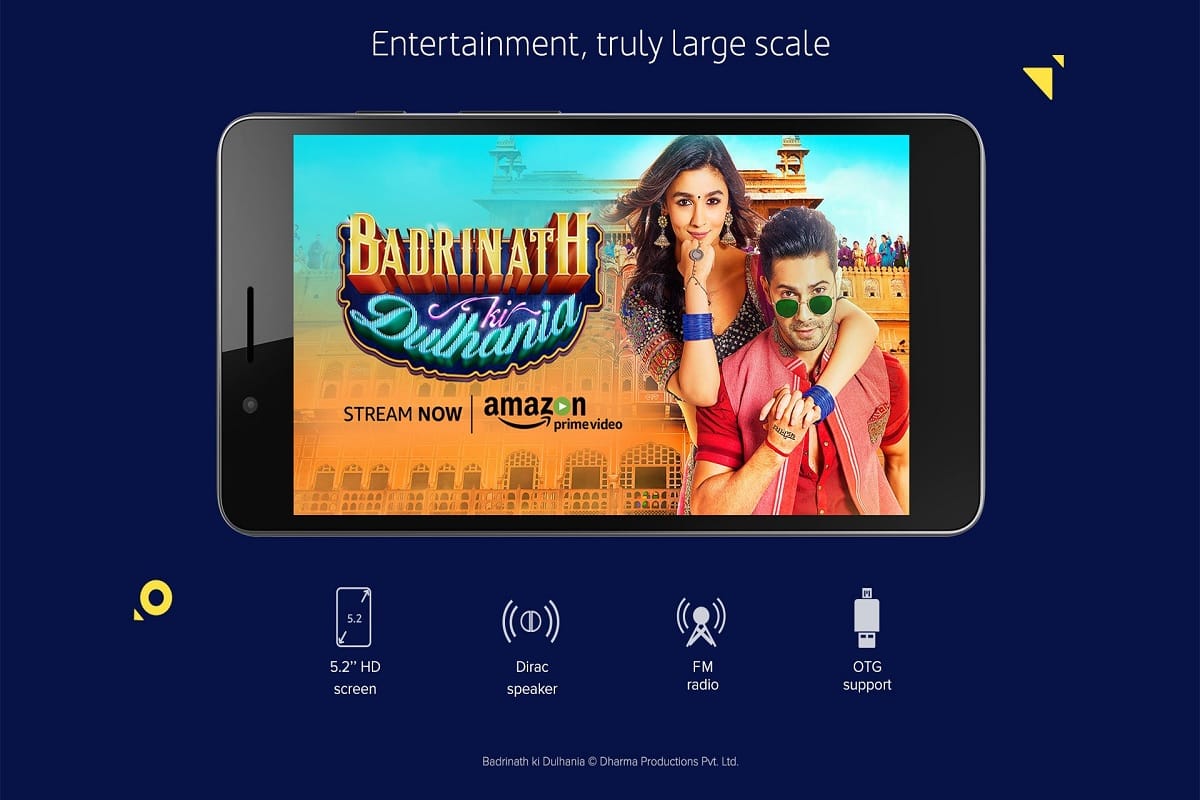 10.Or D Smartphone Goes To Sale In India Today via Amazon At Rs 4999 with fingerprint scanner