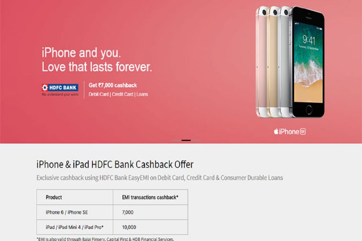 iphone hdfc offer