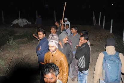 terror of leopard in lucknow.