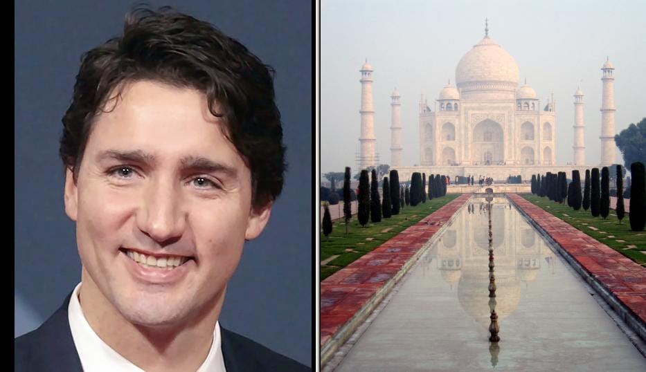 canadian prime minister will visit taj mahal in agra