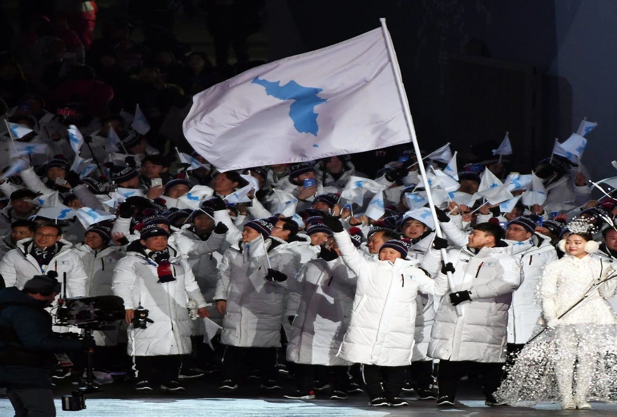 Opening ceremony of 23rd Winter Olympics With Hope for Peace between North korea and South Korea 