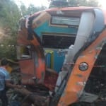 क्षतिग्रस्त बस