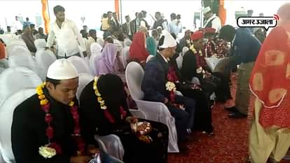  fifty five couples get group  marriage in jalaun uttar pradesh 