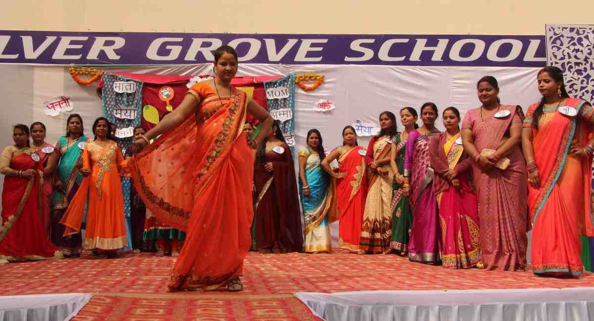 Mothers on ramp walk in silver grove school
