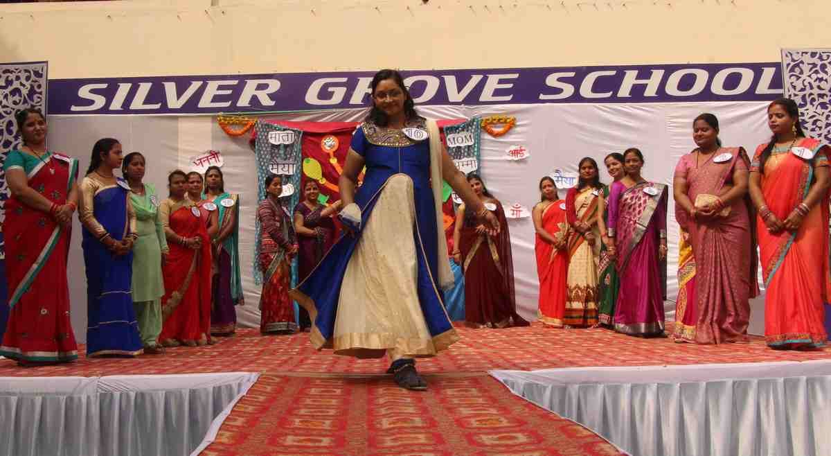 Mothers on ramp walk in silver grove school