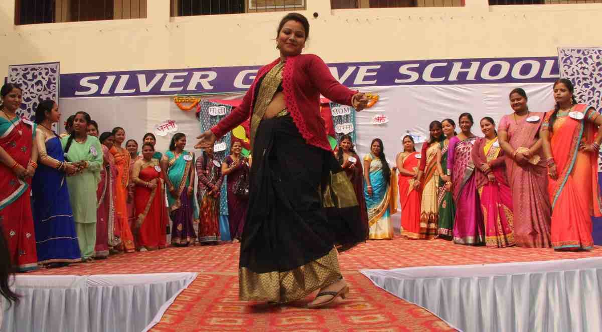 Mothers on ramp walk in silver grove school