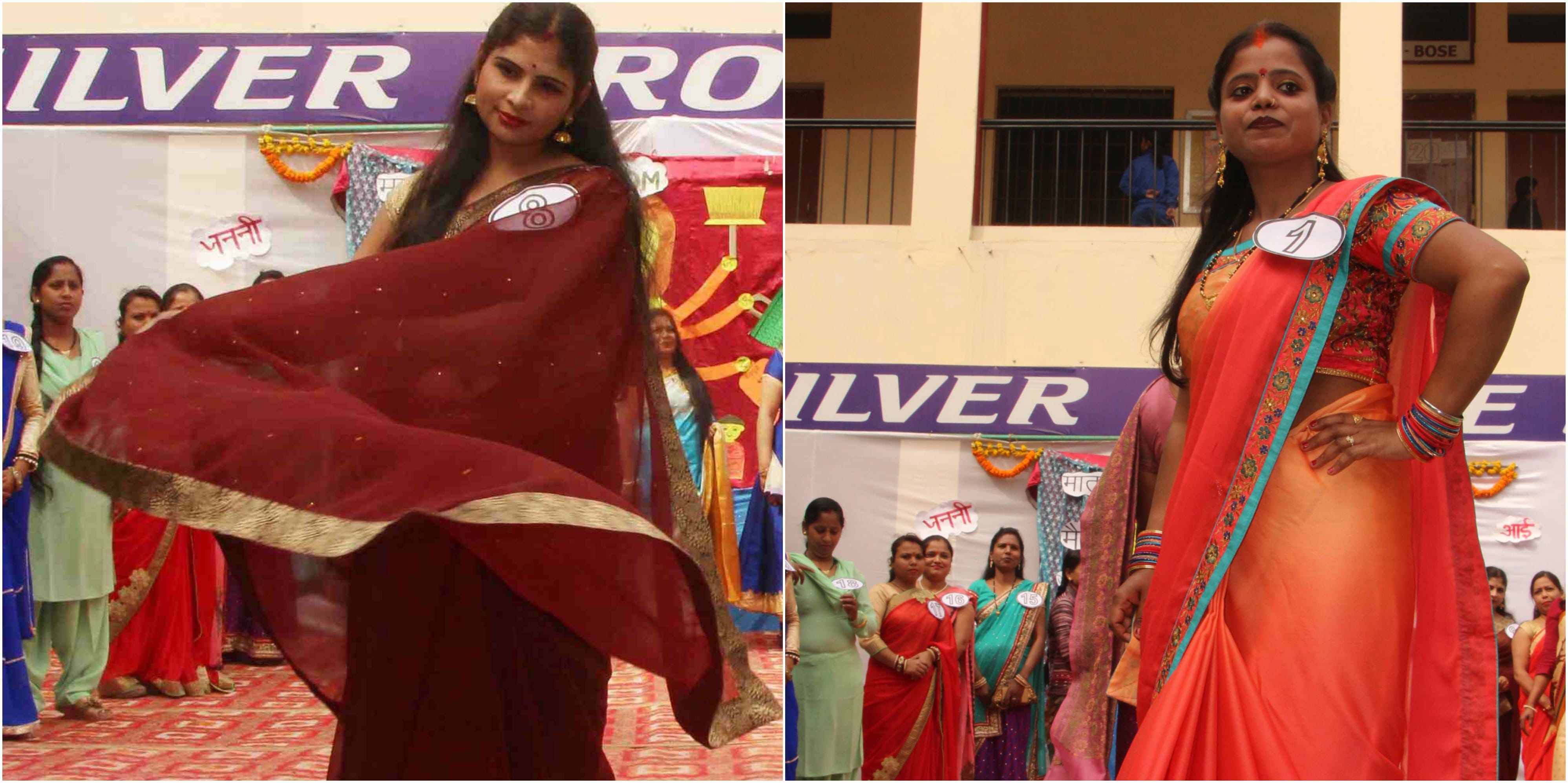 Mothers on ramp walk in silver grove school