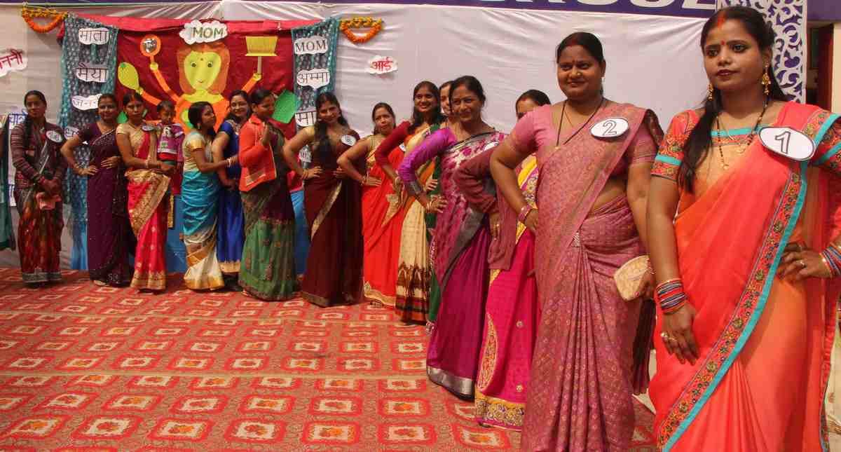 Mothers on ramp walk in silver grove school