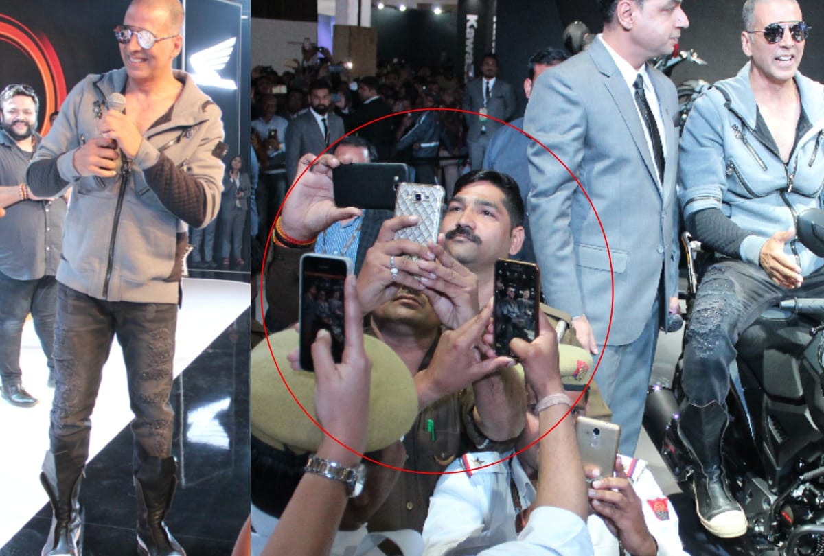 auto expo : akshay kumar came to advertise honda bikes