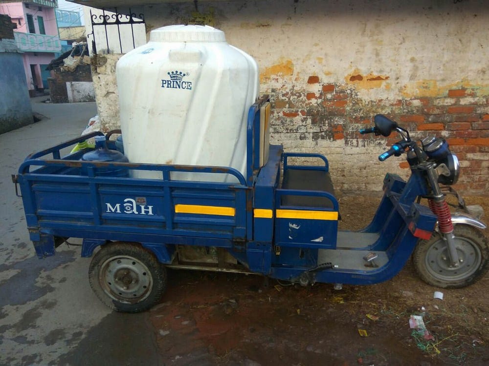 water tank teft with vehicle