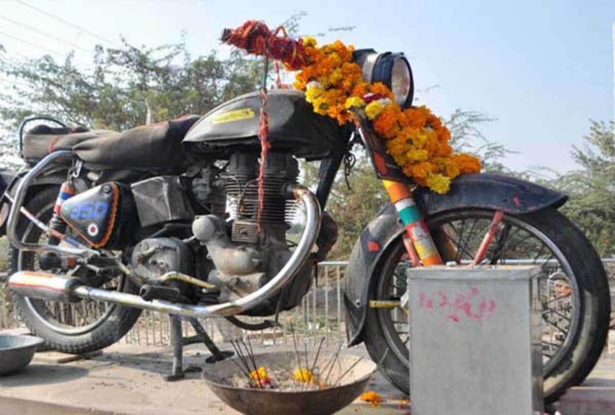 Story of Om Banna Temple in Rajasthan also known as Bullet Baba Mandir where people worship Royal Enfield Bullet 350