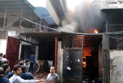 two footwear factories caught fire in delhi