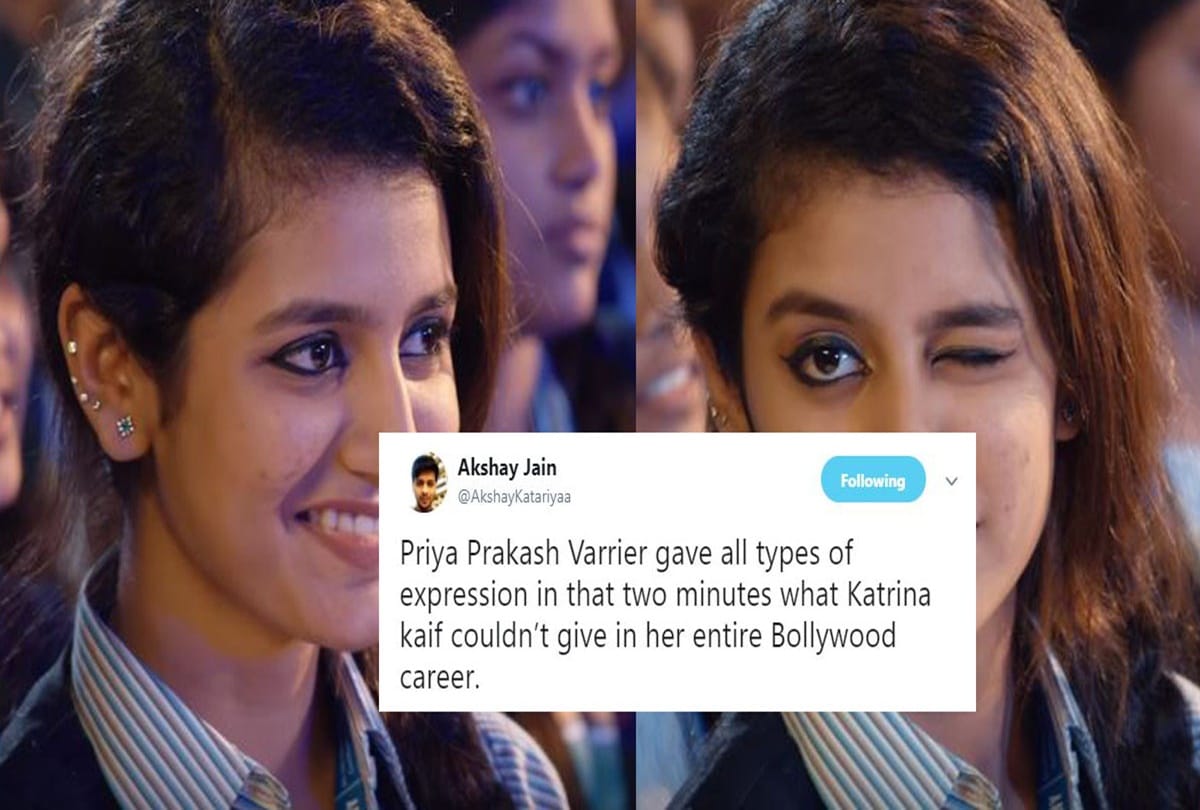 Video being viral of Priya prakash on social media