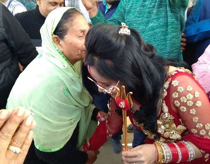 radhe maa in jaguar car in punjab in maha shivratri shobhayatra