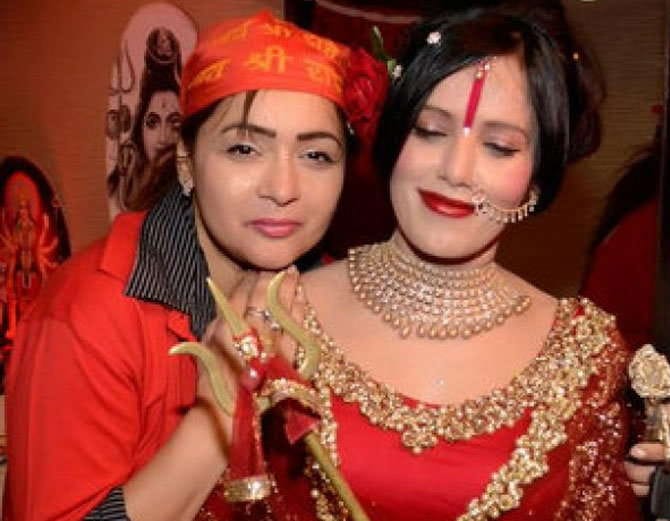 radhe maa in jaguar car in punjab in maha shivratri shobhayatra